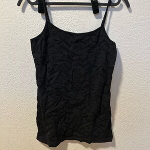 Ann Taylor Black Camisole with Lace Detail